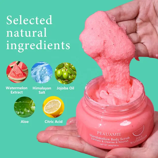 Body Scrub -Marshmallow Watermelon Hydrating Exfoliating